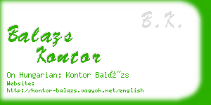 balazs kontor business card